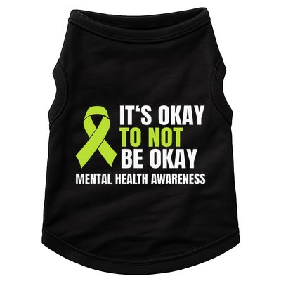 ItS Okay To Not Be Okay Mental Health Ribbon Doggie Tank