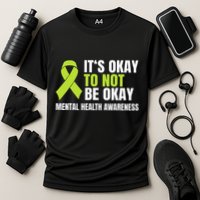 ItS Okay To Not Be Okay Mental Health Ribbon Cooling Performance Crew T-Shirt