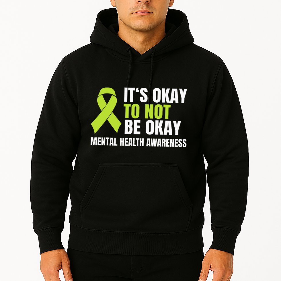 ItS Okay To Not Be Okay Mental Health Ribbon Hoodie