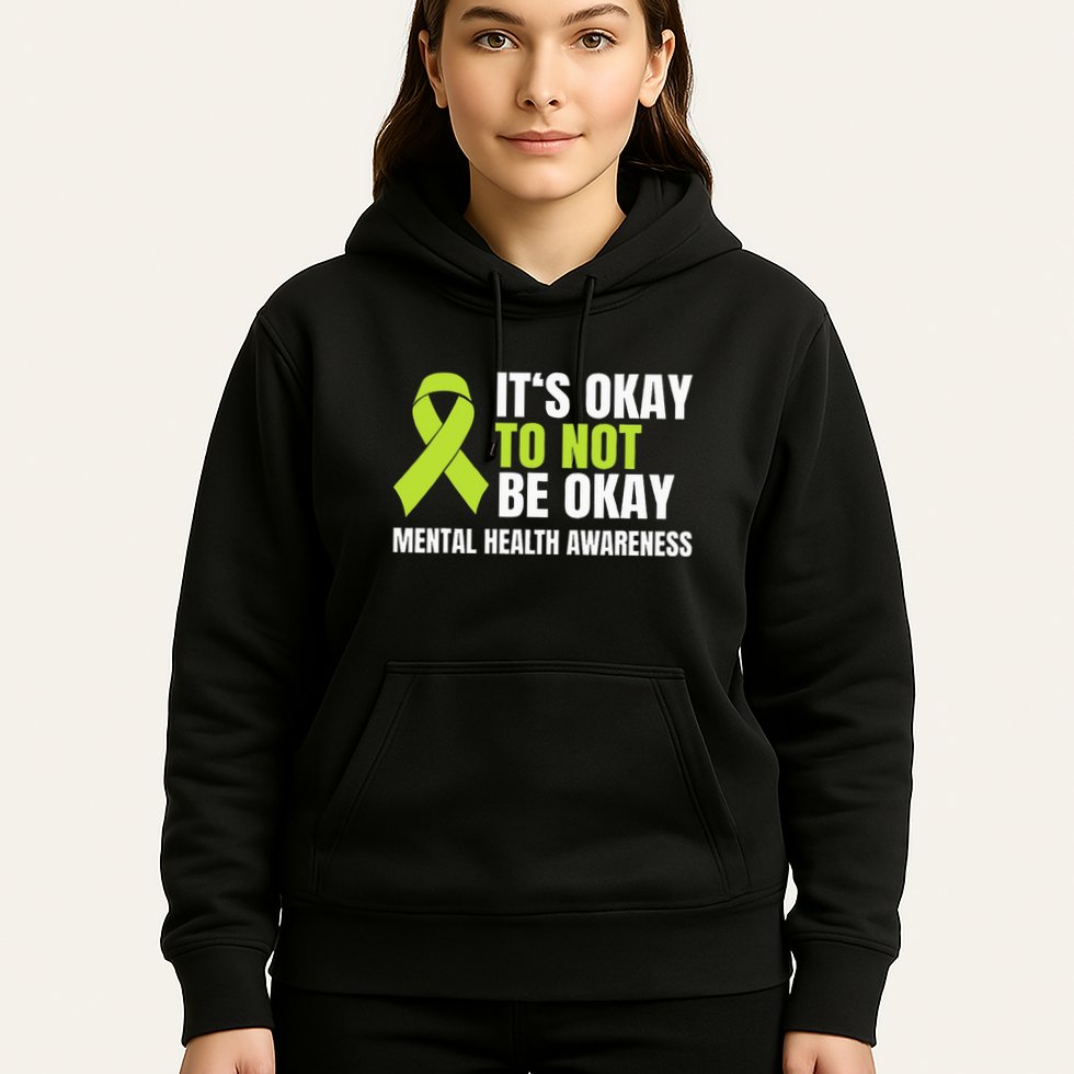 ItS Okay To Not Be Okay Mental Health Ribbon Hoodie