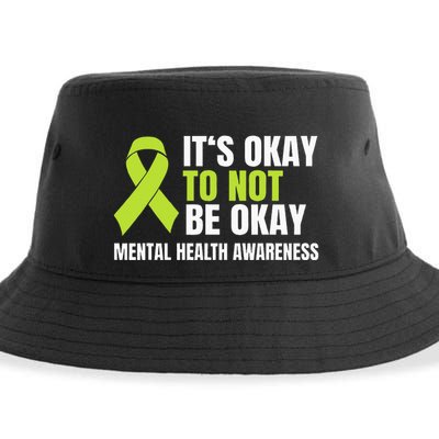 ItS Okay To Not Be Okay Mental Health Ribbon Sustainable Bucket Hat