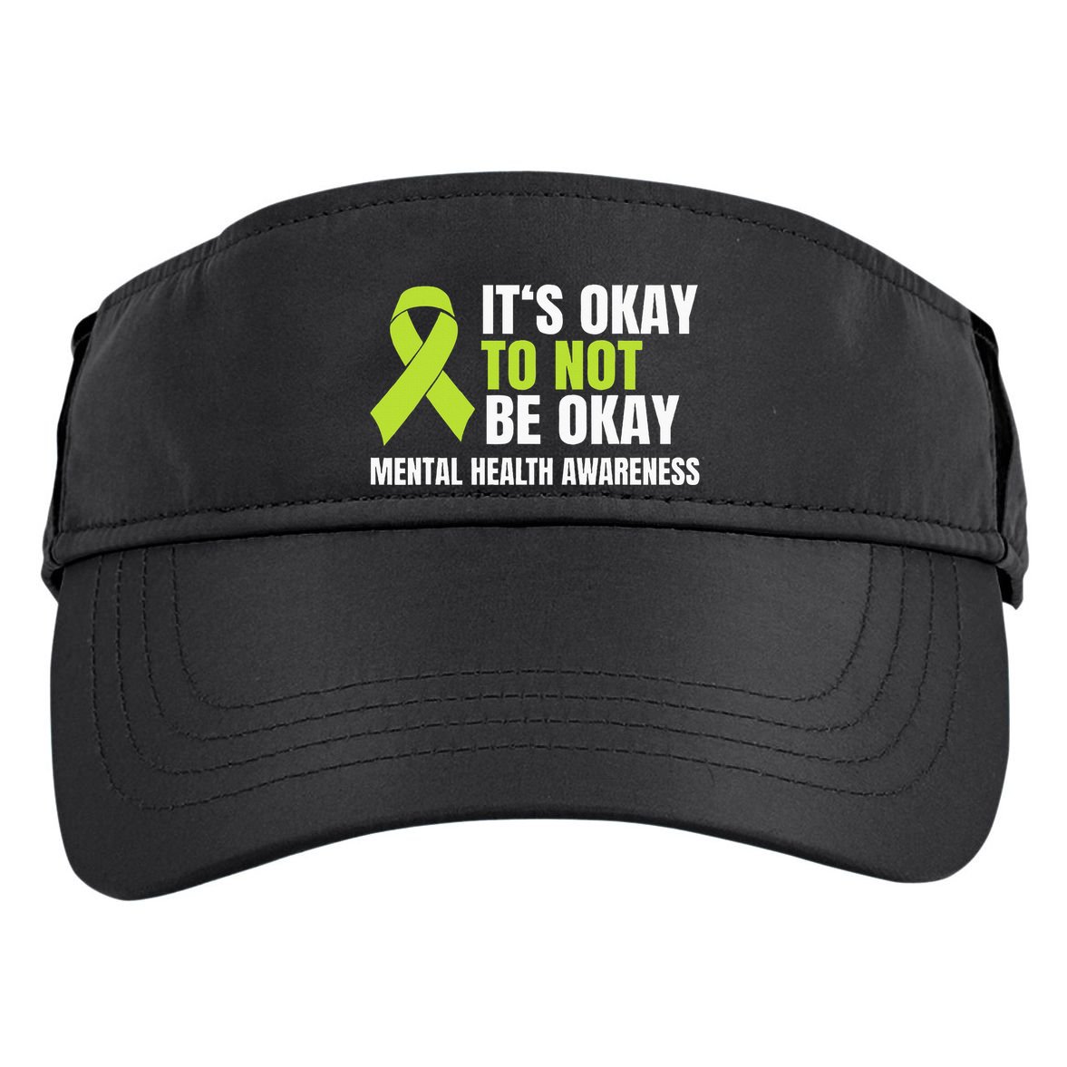 ItS Okay To Not Be Okay Mental Health Ribbon Adult Drive Performance Visor