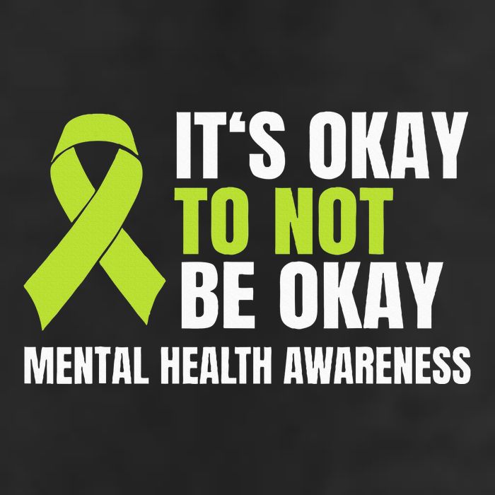 ItS Okay To Not Be Okay Mental Health Ribbon Adult Drive Performance Visor