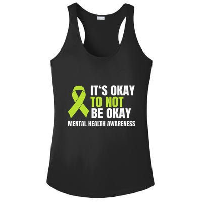 ItS Okay To Not Be Okay Mental Health Ribbon Ladies PosiCharge Competitor Racerback Tank