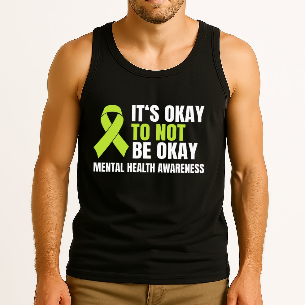 ItS Okay To Not Be Okay Mental Health Ribbon Tank Top