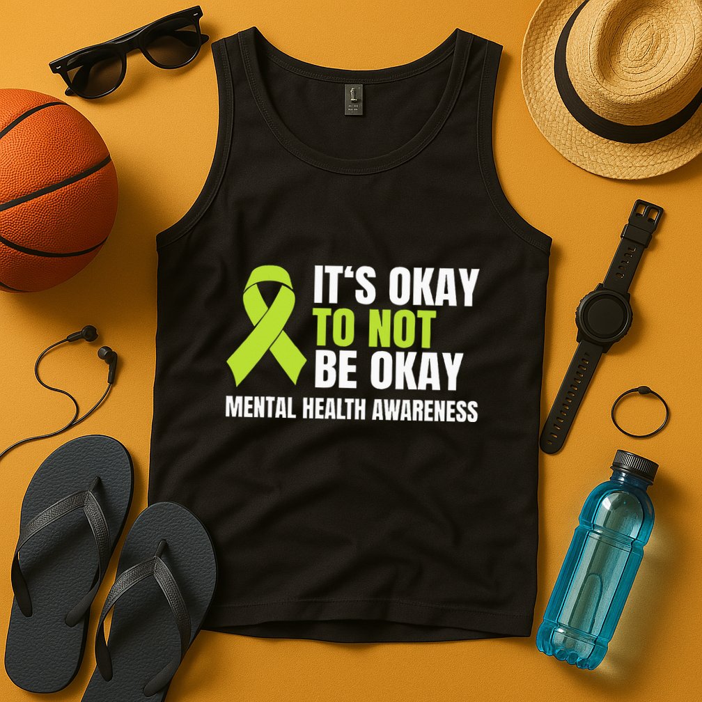 ItS Okay To Not Be Okay Mental Health Ribbon Tank Top