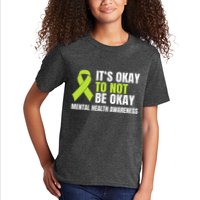ItS Okay To Not Be Okay Mental Health Ribbon Kids T-Shirt