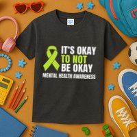 ItS Okay To Not Be Okay Mental Health Ribbon Kids T-Shirt