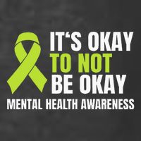 ItS Okay To Not Be Okay Mental Health Ribbon Kids T-Shirt