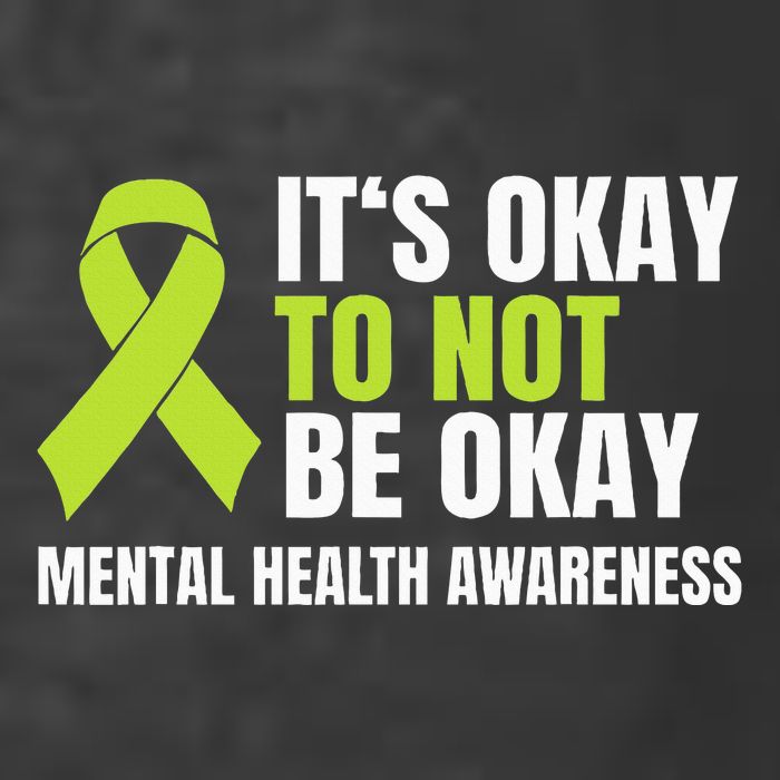 ItS Okay To Not Be Okay Mental Health Ribbon Kids T-Shirt