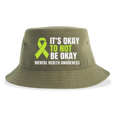 ItS Okay To Not Be Okay Mental Health Ribbon Sustainable Bucket Hat