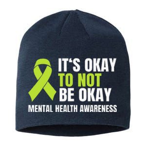 ItS Okay To Not Be Okay Mental Health Ribbon Sustainable Beanie