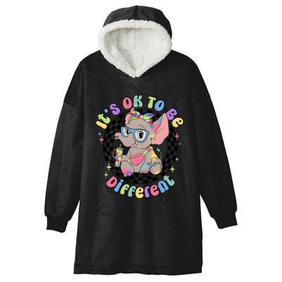 Its Ok To Be Different Bougie Autism Elephant Hooded Wearable Blanket