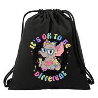 Its Ok To Be Different Bougie Autism Elephant Drawstring Bag