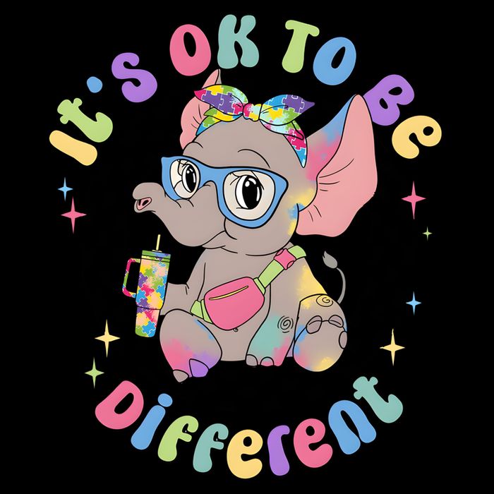 Its Ok To Be Different Bougie Autism Elephant Drawstring Bag