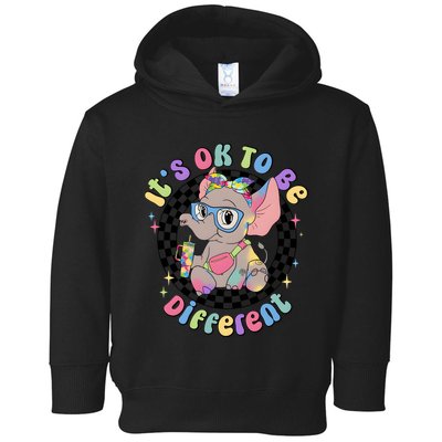 Its Ok To Be Different Bougie Autism Elephant Toddler Hoodie