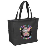 Its Ok To Be Different Bougie Autism Elephant Zip Tote Bag