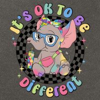 Its Ok To Be Different Bougie Autism Elephant Cotton Canvas Backpack
