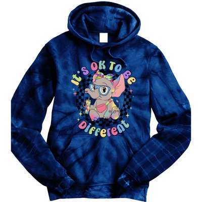 Its Ok To Be Different Bougie Autism Elephant Tie Dye Hoodie