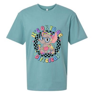 Its Ok To Be Different Bougie Autism Elephant Sueded Cloud Jersey T-Shirt