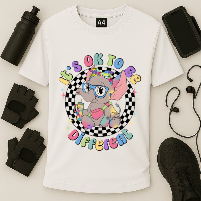 Its Ok To Be Different Bougie Autism Elephant Performance Shirt