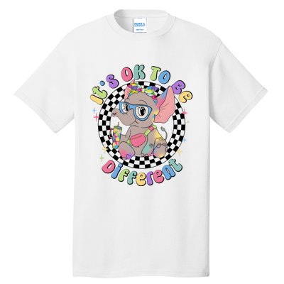 Its Ok To Be Different Bougie Autism Elephant Tall T-Shirt