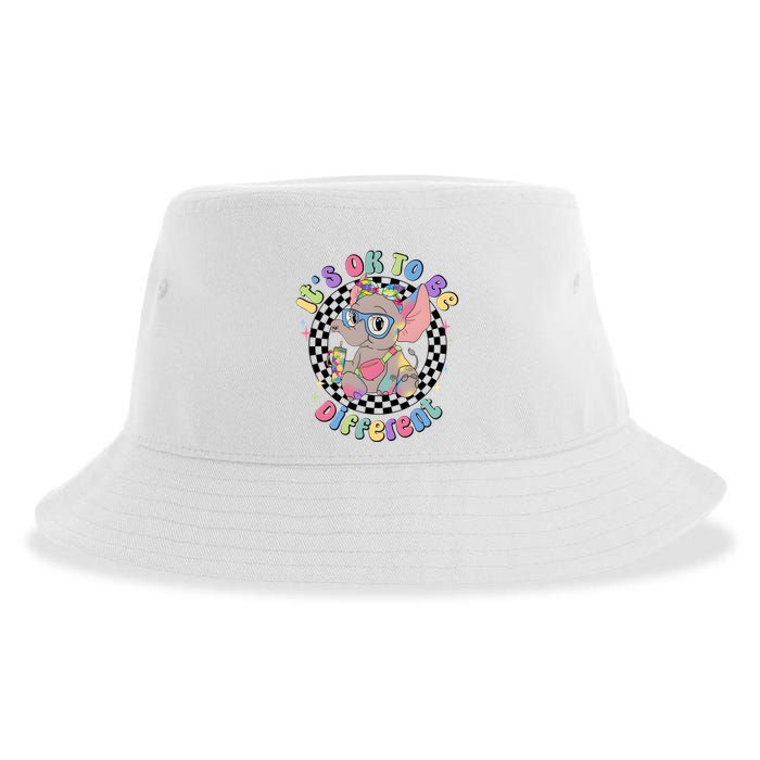 Its Ok To Be Different Bougie Autism Elephant Sustainable Bucket Hat