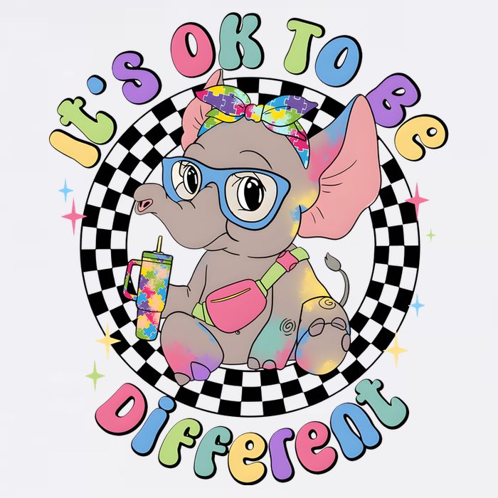 Its Ok To Be Different Bougie Autism Elephant Sustainable Bucket Hat