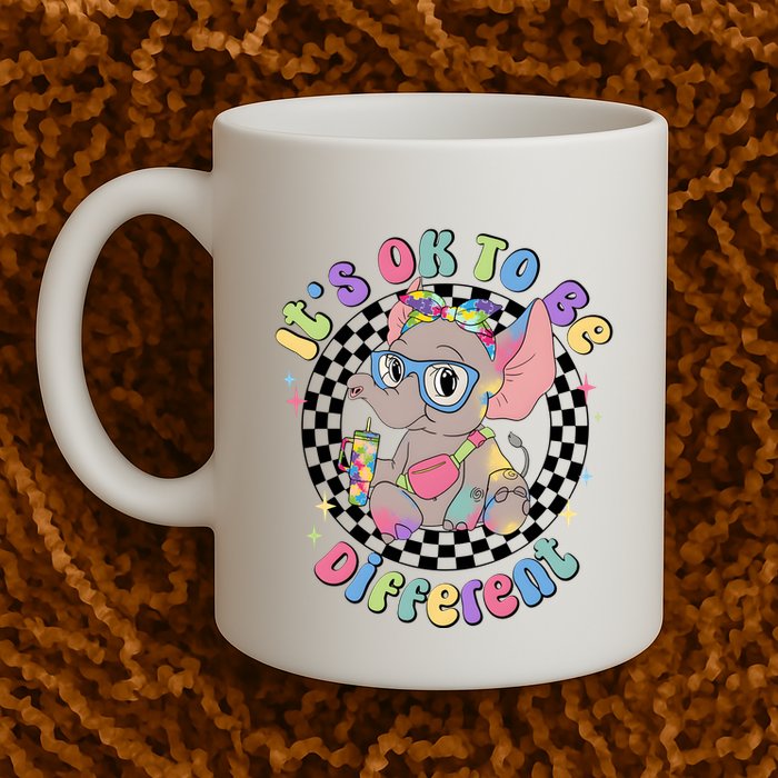 Its Ok To Be Different Bougie Autism Elephant Mug
