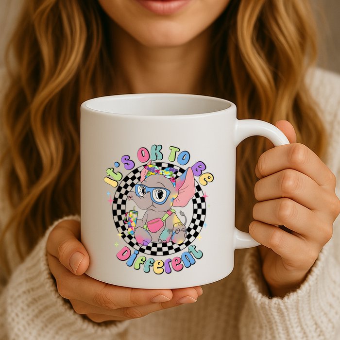 Its Ok To Be Different Bougie Autism Elephant Mug