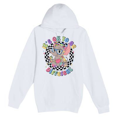 Its Ok To Be Different Bougie Autism Elephant Premium Pullover Hoodie