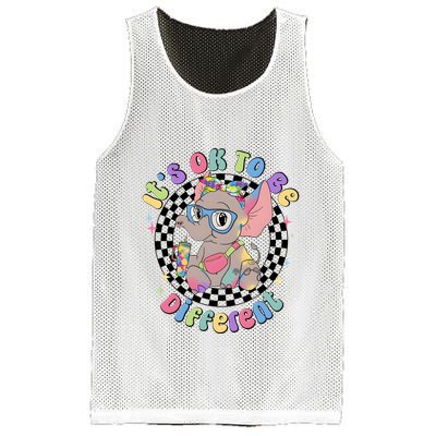 Its Ok To Be Different Bougie Autism Elephant Mesh Reversible Basketball Jersey Tank
