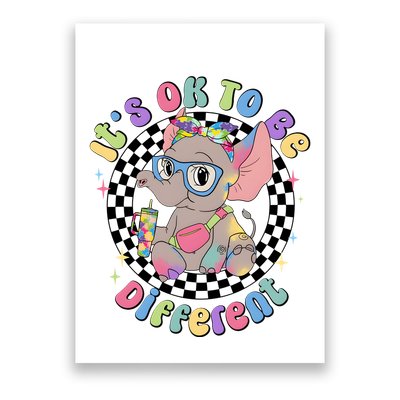 Its Ok To Be Different Bougie Autism Elephant Poster