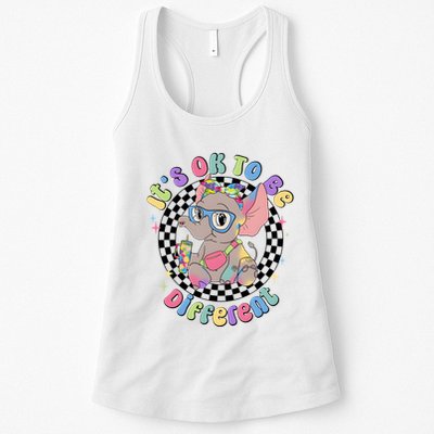 Its Ok To Be Different Bougie Autism Elephant Womens Tank Top