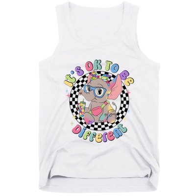 Its Ok To Be Different Bougie Autism Elephant Tank Top