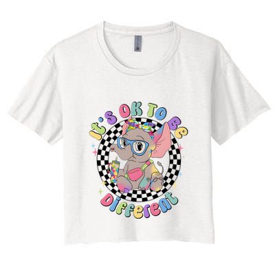 Its Ok To Be Different Bougie Autism Elephant Crop Top