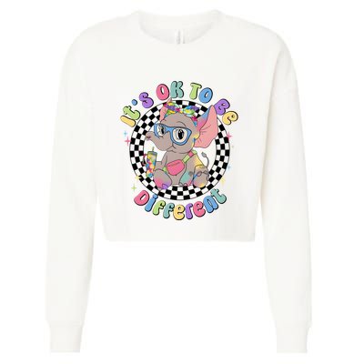 Its Ok To Be Different Bougie Autism Elephant Cropped Pullover Crew