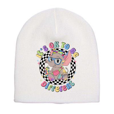 Its Ok To Be Different Bougie Autism Elephant Short Acrylic Beanie