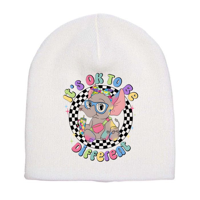 Its Ok To Be Different Bougie Autism Elephant Short Acrylic Beanie
