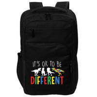 Its Ok To Be Different Autism Awareness Dinosaurs Impact Tech Backpack