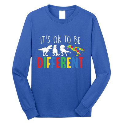 Its Ok To Be Different Autism Awareness Dinosaurs Long Sleeve Shirt