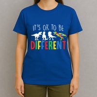Its Ok To Be Different Autism Awareness Dinosaurs T-Shirt