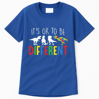 Its Ok To Be Different Autism Awareness Dinosaurs Tall T-Shirt