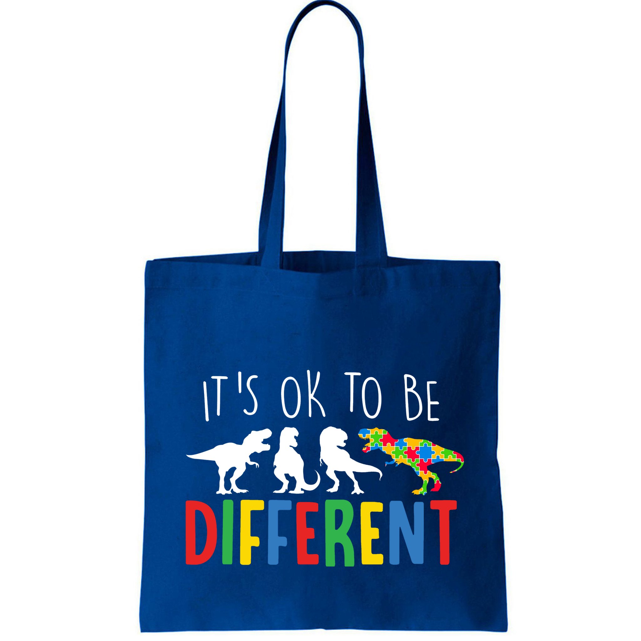 Its Ok To Be Different Autism Awareness Dinosaurs Bag