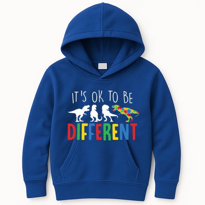 Its Ok To Be Different Autism Awareness Dinosaurs Kids Hoodie
