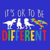 Its Ok To Be Different Autism Awareness Dinosaurs Full Zip Hoodie