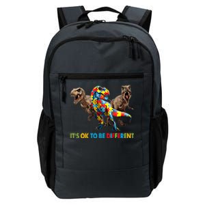 ItS Ok To Be Different Dinosaur Autism Awareness Funny Gift Daily Commute Backpack