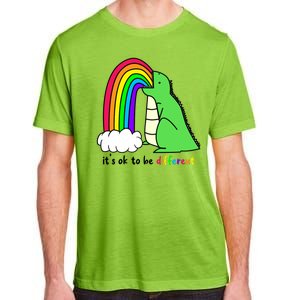 It's Ok To Be Different Autism Awareness Dinosaur Adult ChromaSoft Performance T-Shirt