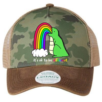 It's Ok To Be Different Autism Awareness Dinosaur Legacy Tie Dye Trucker Hat