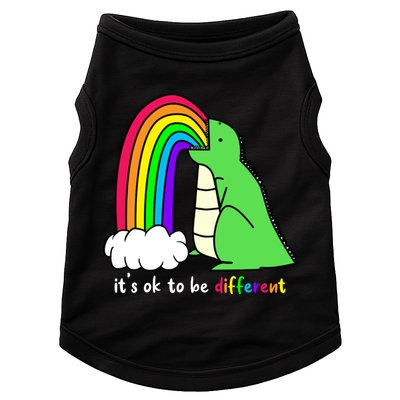 It's Ok To Be Different Autism Awareness Dinosaur Doggie Tank